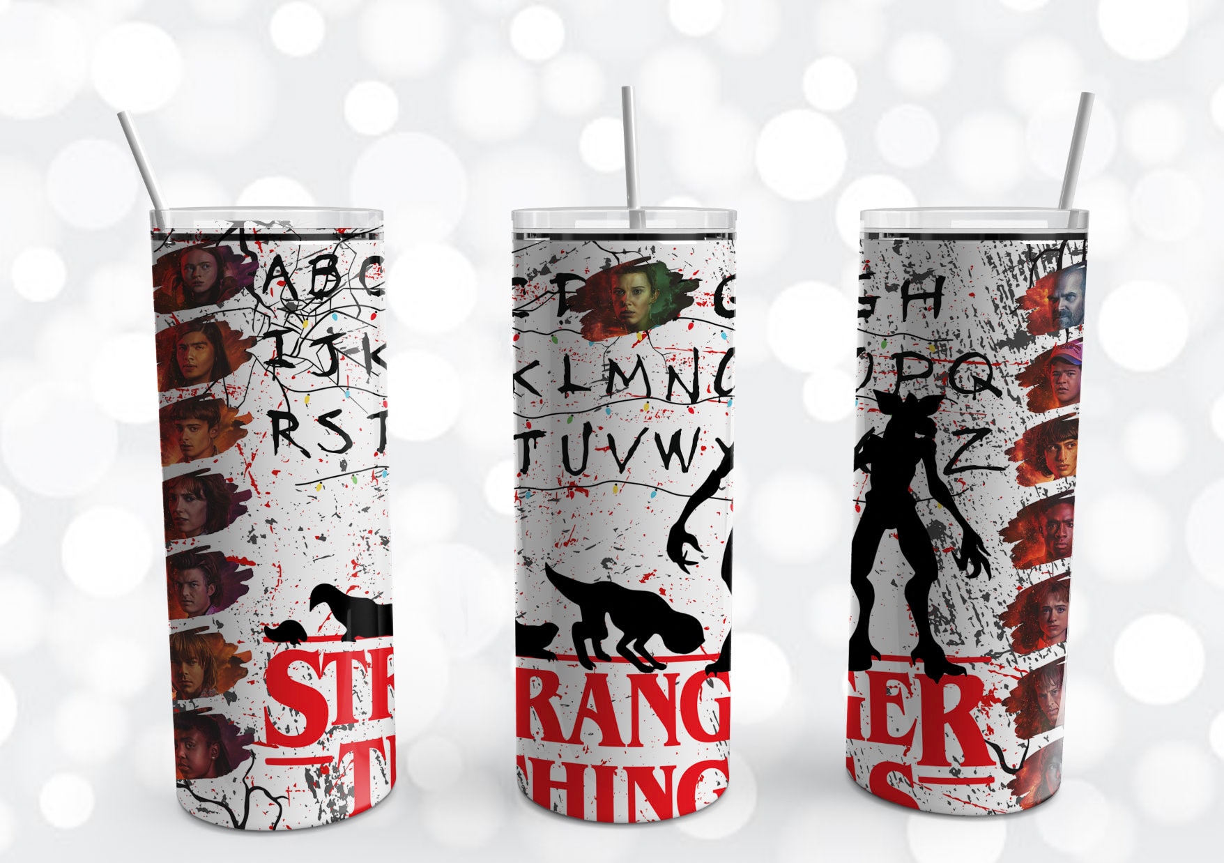 Stranger Things Tumbler Wrap Png Digital Download INSTANT Etsy Canada
