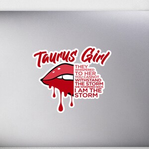Taurus meisje sticker, grappige astrologische teken sticker, moederdag sticker, sticker voor stier vrouw, sticker voor stier dochter