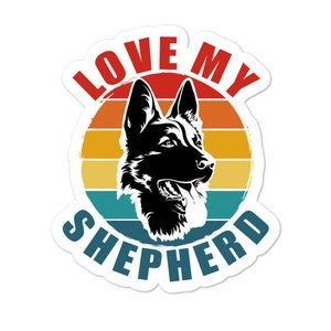 Liebe meinen Schäferhund! Aufkleber, Schäferhund Aufkleber, Hundeliebhaber, Tierliebhaber, K9, K-9, PolizeiHund Sticker