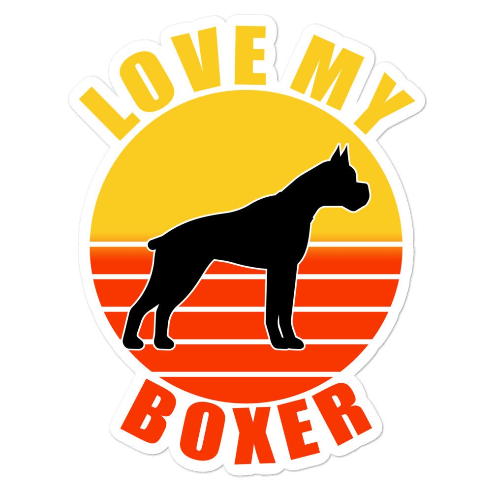 Love My Boxer Sticker Boxer Lover Sticker Gift For Dog | Etsy