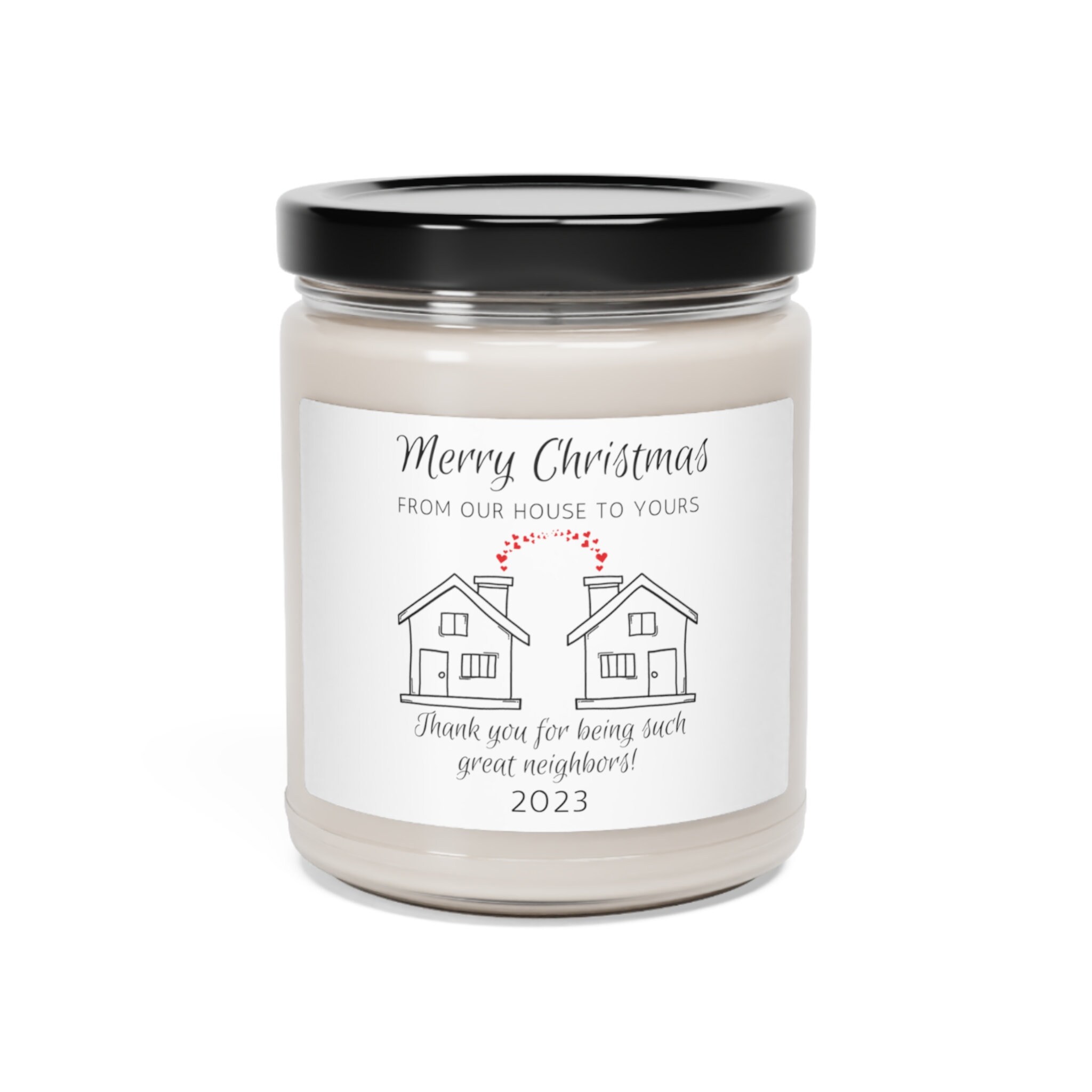 Christmas Gift for Neighbor, Neighbor Christmas Gift Candle, Best