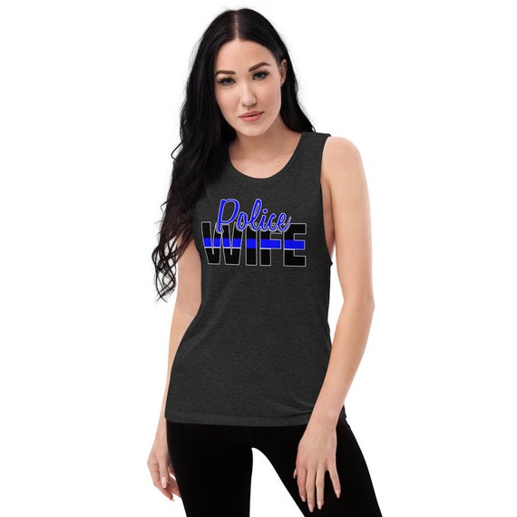 Police Wife Tank Top, Back the Blue Tank, Support Law Enforcement Tank,  Thin Blue Line Tank, Support the Police Tank, Mothers Day Tank Top -   Canada