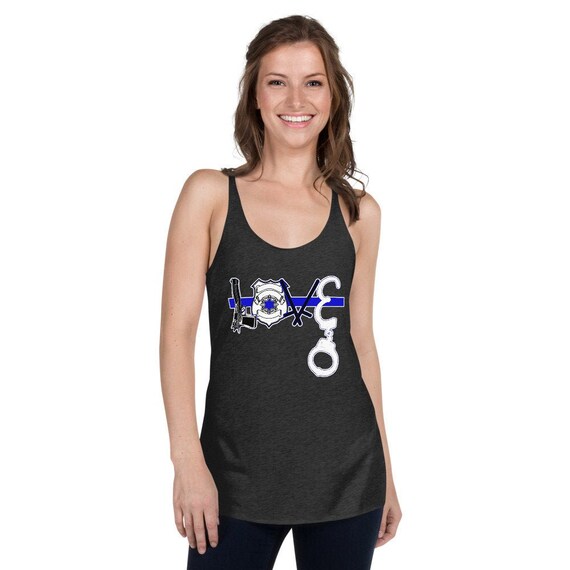 Buy LOVE Law Enforcement Tank Top, Support Local Police Tank Top, Police  Wife Tank, Back the Blue Tank Thin Blue Line Tank, Mothers Day Tank Top  Online in India - Etsy