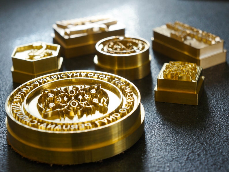 Custom Brass Embossing Stamps for Leather or Wood Crafts or Etsy
