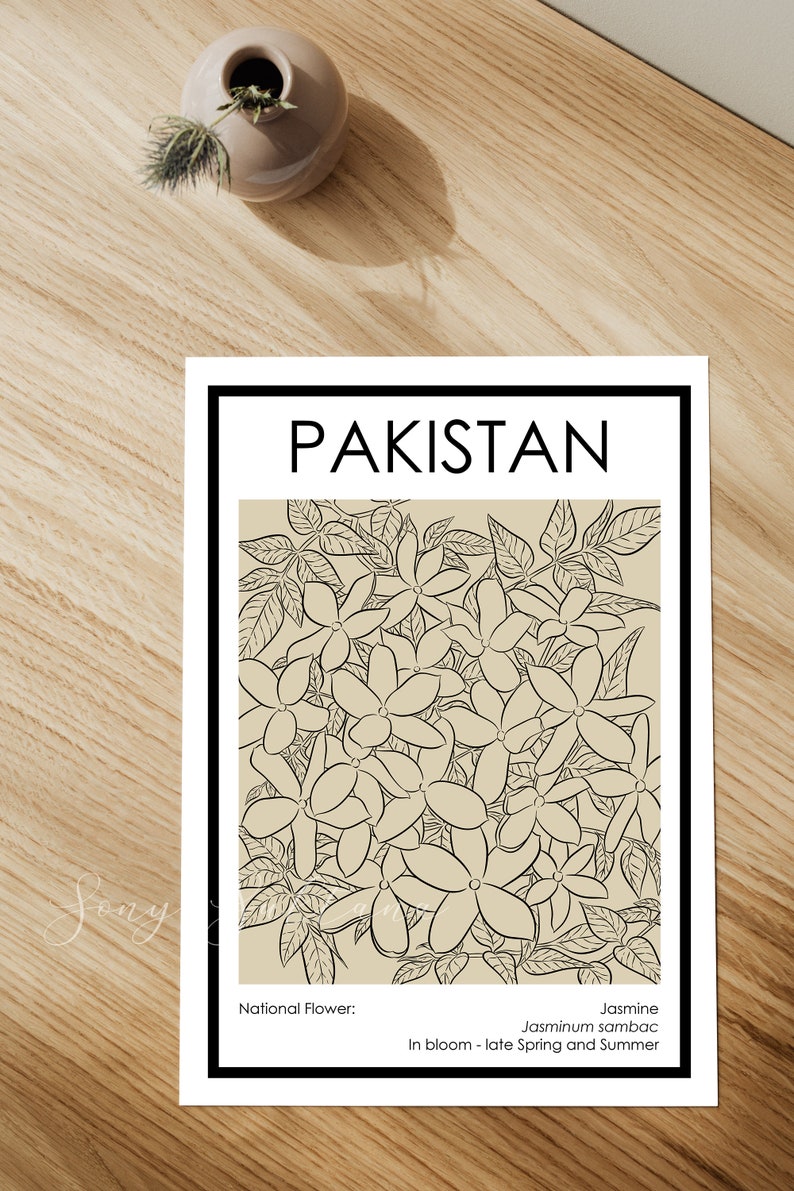 Pakistan National Flower Art Print / Wall Print / Wall Art / Home Decor ...