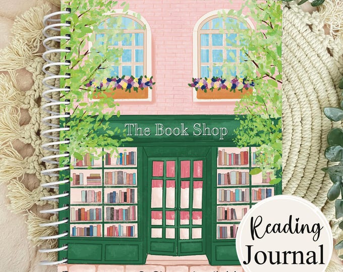 Reading Journal: Book Lover Gift, 12-Month Tracker, Book Journalling, Holographic, Bookish, Spiral Bound