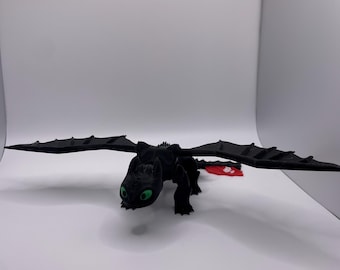 3D Printed How to train Toothless Dragon, Figurine, Toothless, Dragons, Gift, Christmas, Birthday, TV, Movie, Show