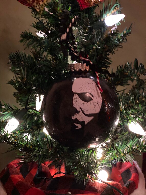 Large round Halloween Christmas Michael Myers 5X5 ornament Etsy