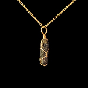 Wire wrapped lava stone necklace