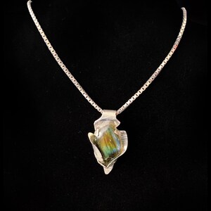 Handmade sterling silver Labradorite necklace