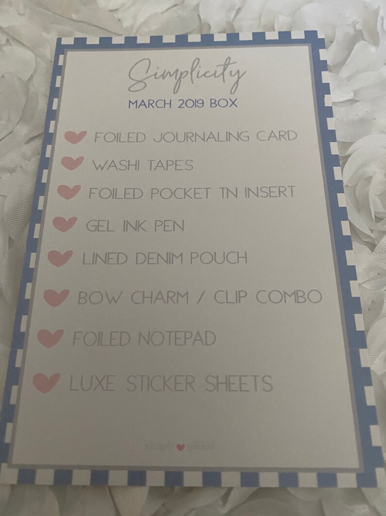 Simply Gilded March 2019 Simplicity Box