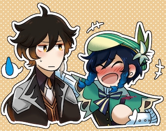 Genshin Impact - Zhongli / Venti Sticker