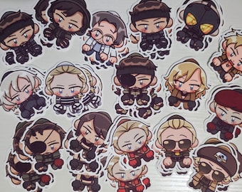 metal gear solid 2.5" stickers