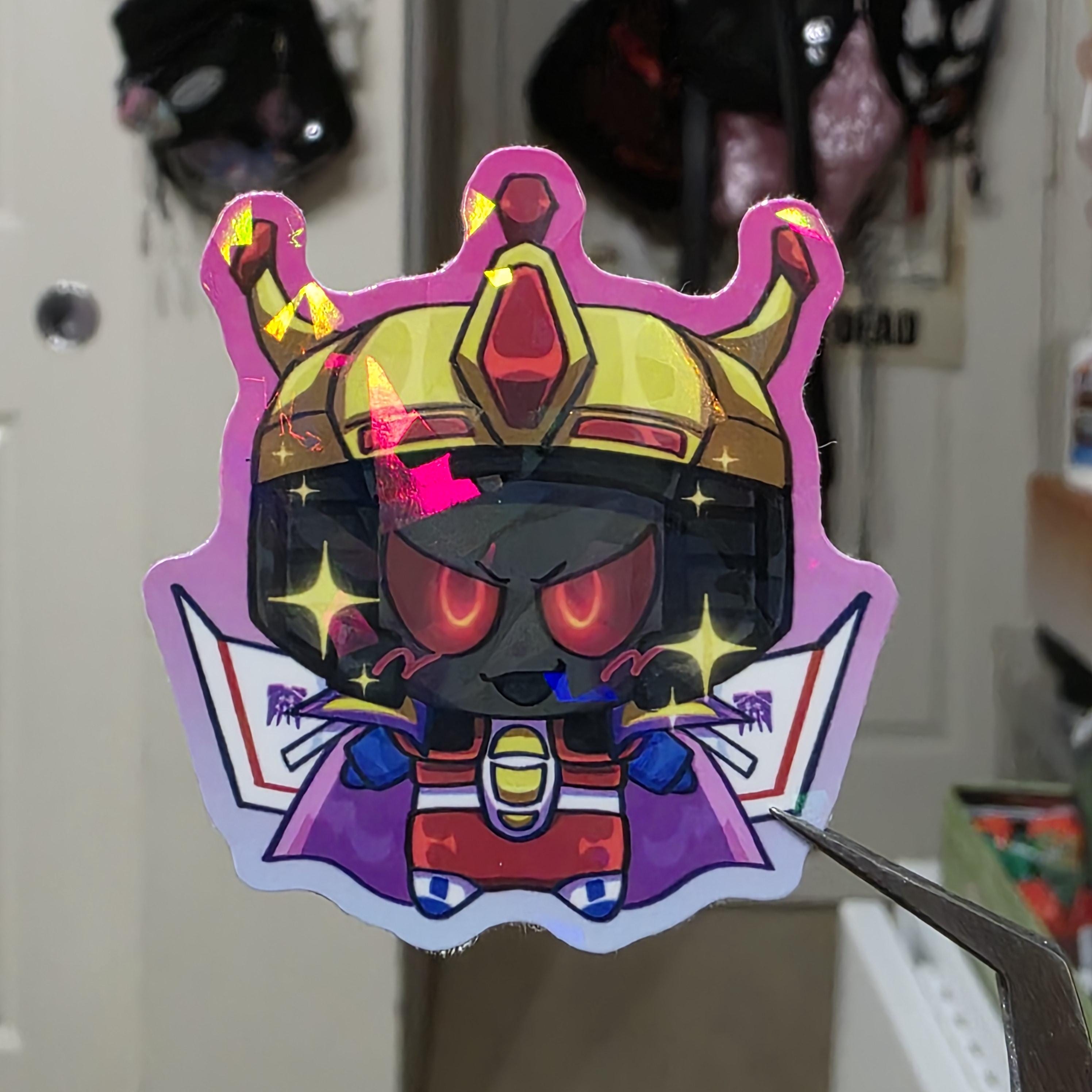 starscream 2" holographic sticker