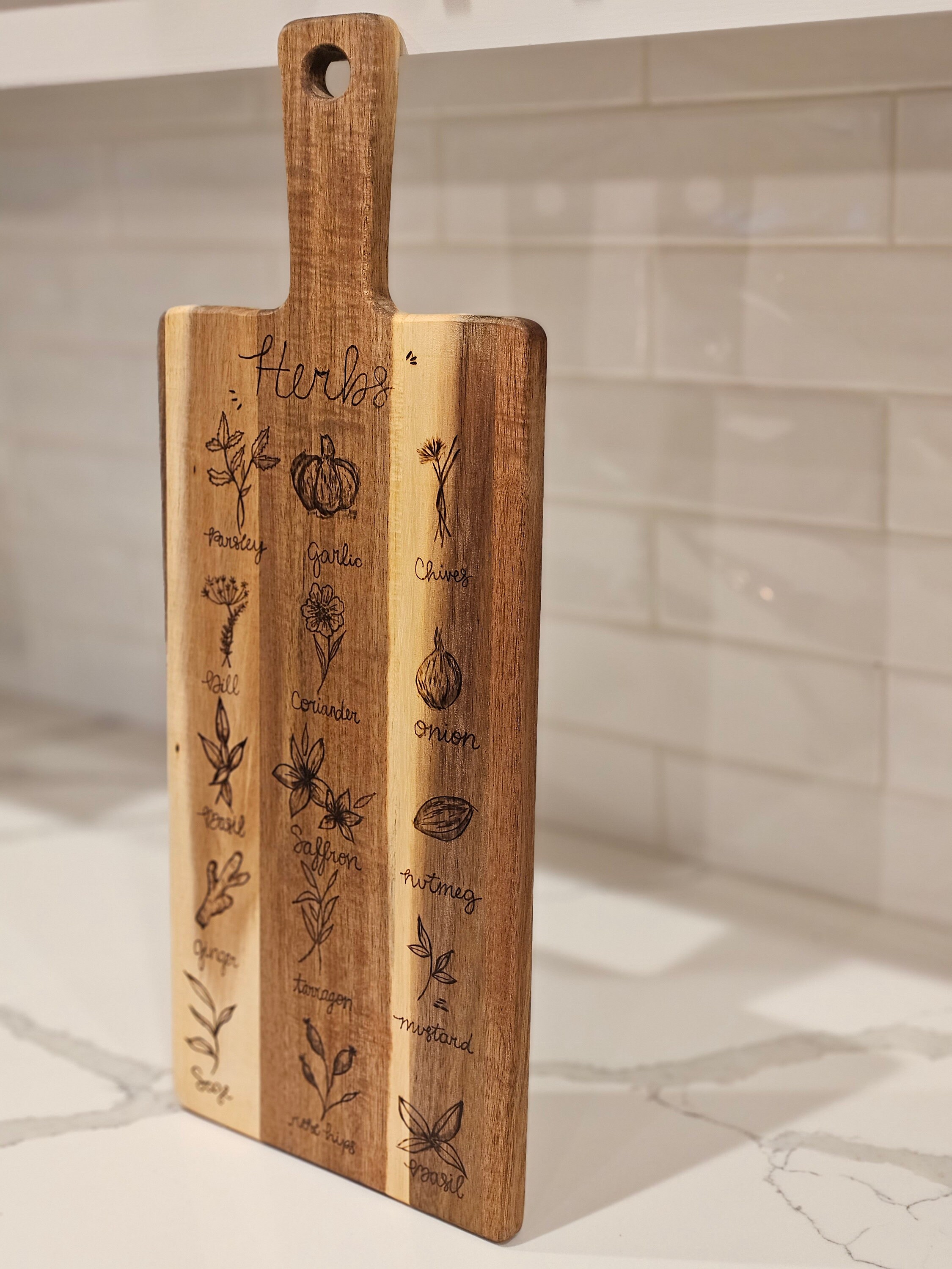 Hand Woodburn Cutting Board Etsy