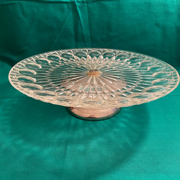 Glass Cake Stand Etsy