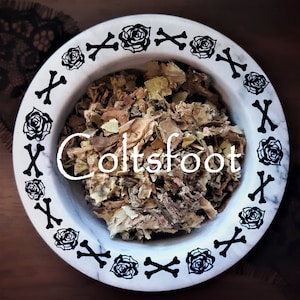 Coltsfoot, 1 Ounce, Dried Herbs, Altar, Spiritual, Candle Making, Incense Making, Apothecary, Spell Work, Hoodoo, Santeria, Herbs, Wiccan