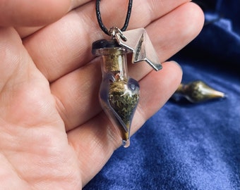Safe Travels Charm, Hanging Car Mirror Charm, Protection Spell Bottle, Witchcraft Supplies