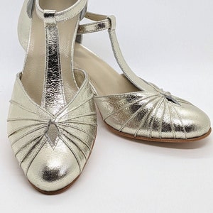 Volare Shoes – Diamante in metallic colors – vintage inspired, handmade, customized, genuine leather luxury shoes