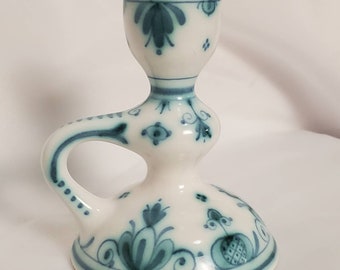 Vintage Blue Delft 4 12\u201d Plate Candle Holder