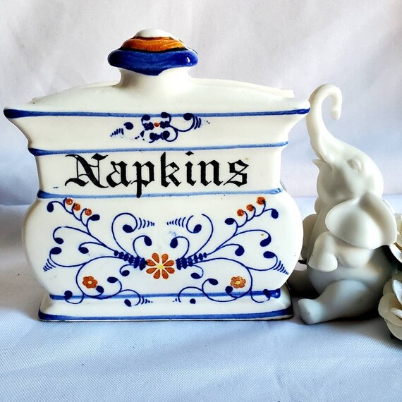 Vintage Ceramic Napkin Holder Japanese Ceramic Decor Vintage Etsy