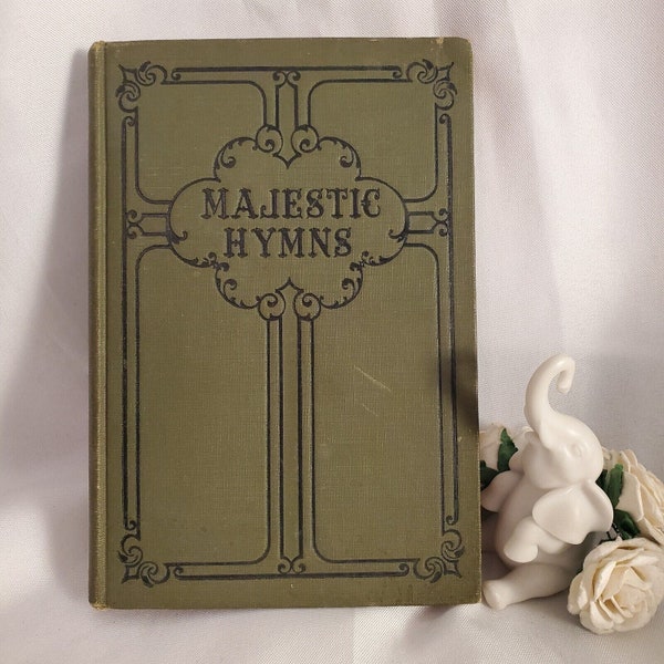 Vintage Majestic Hymns Songbook by Robert H. Coleman 1930, Collectible Church Hymnal, Green Book Staging Decor, Jefferson City MO advert