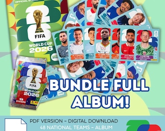 FIFA WM 2026 Sticker-PDF (komplett)! | Fußballsticker-Sammlung zum Ausdrucken | Druckfertiges Sticker-Set | Alle Sticker