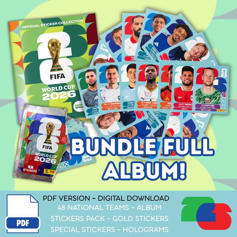 2026 World Cup Sticker Etsy