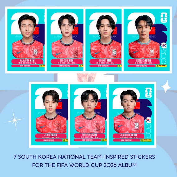 BTS Army Photocard for the World Cup 2026 in PDF/PNG - OT7 Korean