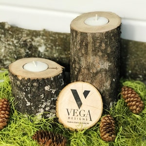 Set of Wooden Candle Holder set, beautiful rustic wood decor, candle decor, home style, tea light holder