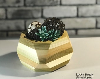 Wood Candle Holder Available in Pine, Poplar and Oak. Good for Air Planter - Table Decoration - Wedding Gift - Home Decor - Display