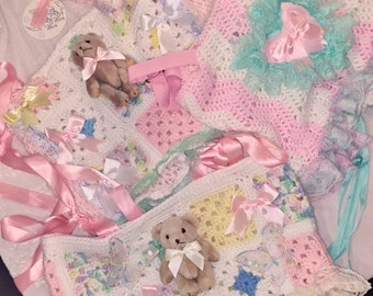 Made to order crotchet / blanket teddy bear top