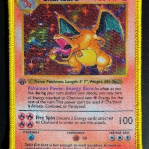 Toppa Charizard 1a edizione - 2,5" x 3,5"