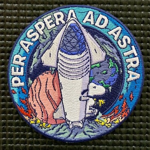 NASA Per Aspera Ad Astra - To the Stars  Space Patch - Artemis Program - 3.5”