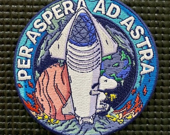 NASA Per Aspera Ad Astra - To the Stars  Space Patch - Artemis Program - 3.5”