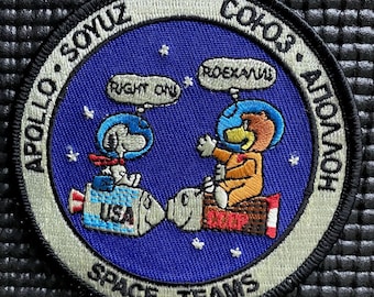 Parche de los equipos espaciales ASTP del Proyecto de Pruebas Soyuz del Apolo 1974 de la NASA - 3,5"