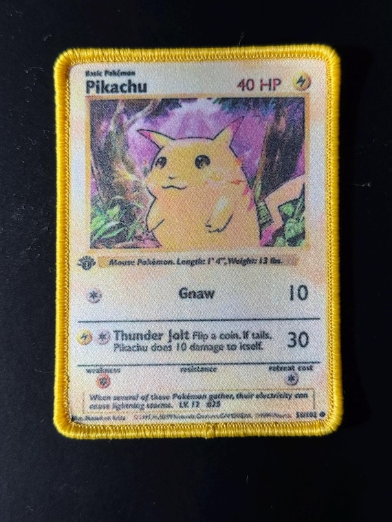 Pikachu 1st Edition Patch - 2.5 X 3.5 - Etsy