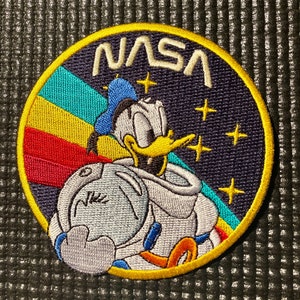 NASA Donald Duck Space Patch- 3.5" Diameter