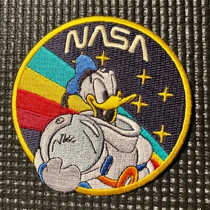 NASA Donald Duck Space Patch- 3.5" Diameter