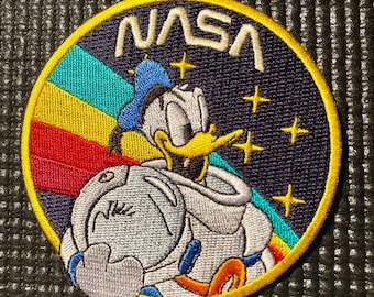 NASA Donald Duck Space Patch- 3.5" Diameter