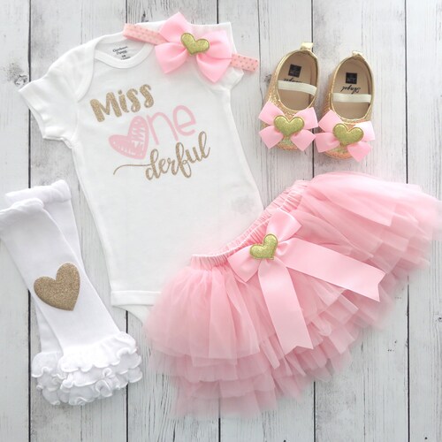 Miss Onederful First Birthday Outfit for Baby Girl With Pink - Etsy