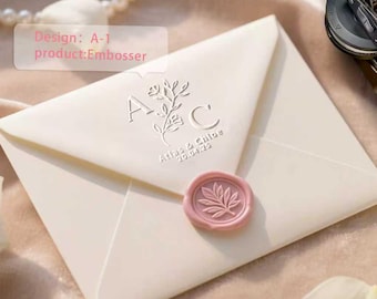 Custom Wedding Embosser  | Personalized Monogram Embosser | Invitation Embosser Stamp |  Napkin Embosser | Wedding Stationery