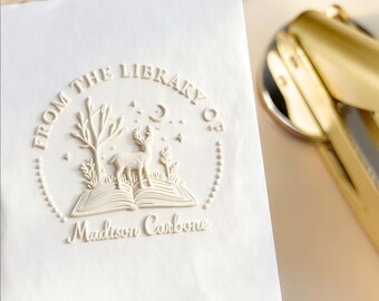 Custom Book Embosser  | Perfect for Bibliophiles, Teachers, Graduation Presentsl Libraries & Gifts| Stamp for Persona