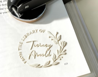 Personalized Book Embosser/Book Stamp/Library Embosser/Book Lover Gift/Custom From The Library Of Book Embosser