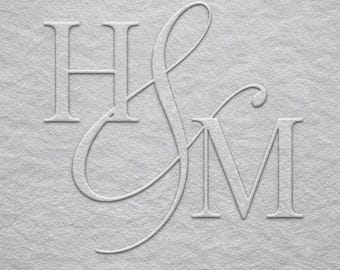 Sello de boda personalizado, sello de monograma personalizado, sello de servilleta, sello de iniciales personalizado, sello de invitación