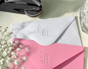 Sello de boda personalizado - Sello de monograma personalizado, regalo para despedida de soltera, regalo DIY para recién casados, sello para invitaciones