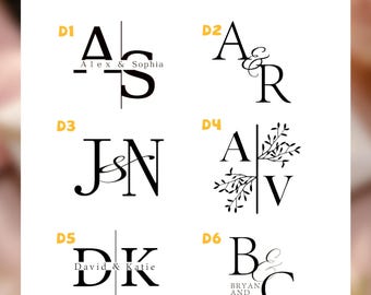 Sello de boda personalizado, elige tu sello de boda, sello de iniciales, sello de boda personalizado