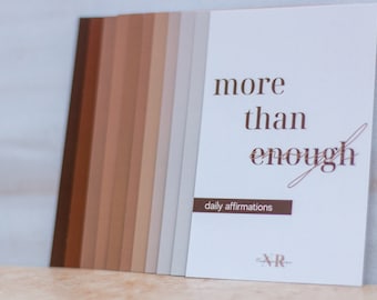 More Than Enough Affirmation Cards - mindfulness - wellness - meditation - inspiration - encouragement - positive quotes