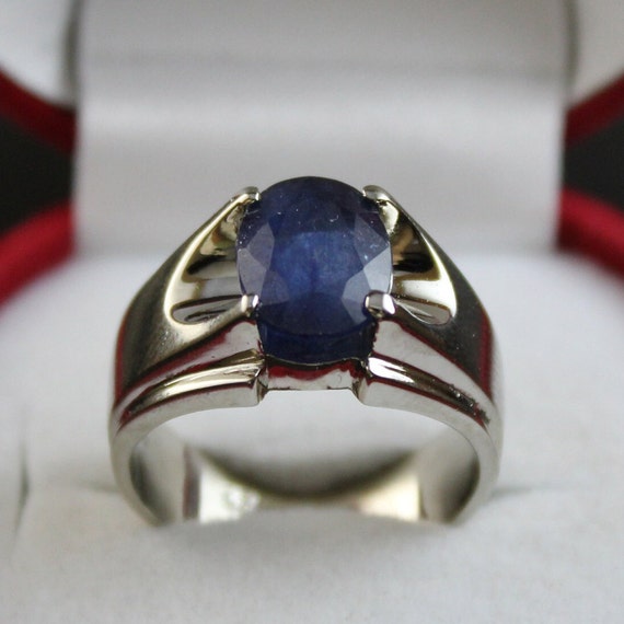 Buy Chopra Gems & Jewellery Silver Plated Brass Unheated Blue Sapphire  Neelam Stone Ring (Men and Women) - Adjustable Online at Best Prices in  India - JioMart.