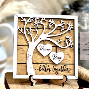Wedding Anniversary Gifts, Personalized Gift for Him, Her, Gift for Couple, custom Sign, Valentines Day Gift, better together wooden sign